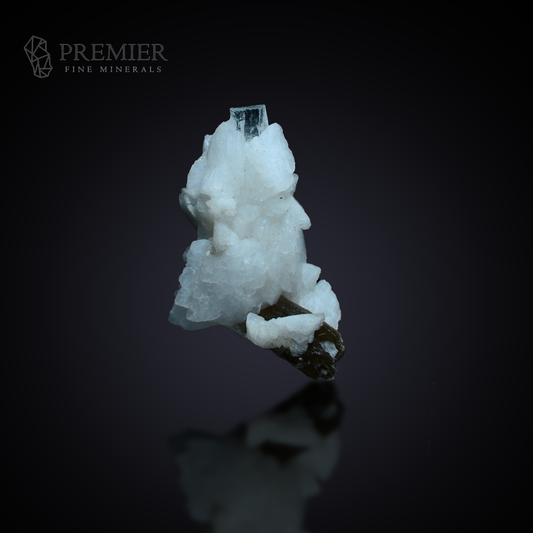 Aquamarine, Siderite, Mica, Beryl, 35 Carats, 7 Grams, Pakistan Mineral, Thumbnail Specimen, Feldspar Matrix, Rare Association, Collector Grade, TN Mineral, Throat Chakra