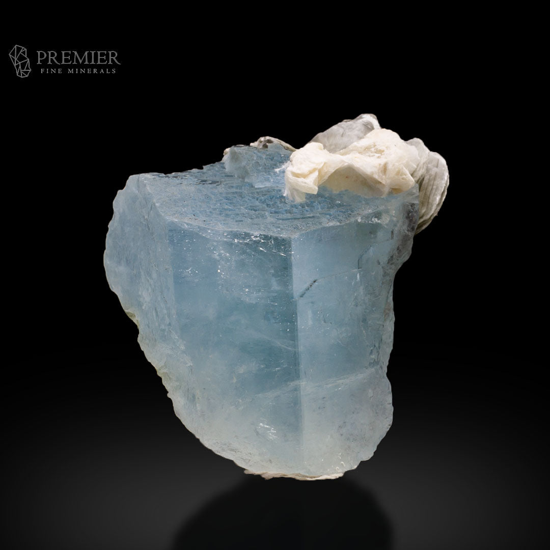 Aquamarine, Beryl, Etched Crystal, Mica Inclusion, Muscovite, 33.5 Grams, 167.5 Carats, Pakistan Mineral, Skardu, Raw Crystal, Collector Grade, Miniature Specimen, Unique Habit