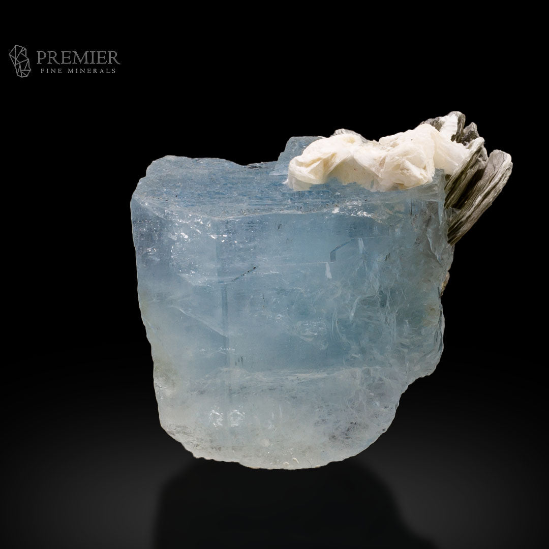 Aquamarine, Beryl, Etched Crystal, Mica Inclusion, Muscovite, 33.5 Grams, 167.5 Carats, Pakistan Mineral, Skardu, Raw Crystal, Collector Grade, Miniature Specimen, Unique Habit
