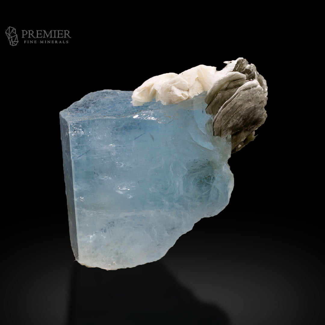 Aquamarine, Beryl, Etched Crystal, Mica Inclusion, Muscovite, 33.5 Grams, 167.5 Carats, Pakistan Mineral, Skardu, Raw Crystal, Collector Grade, Miniature Specimen, Unique Habit