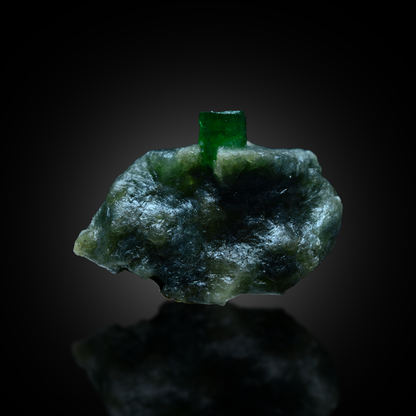 Emerald, Swat Valley, Beryl, 34.5 Carats, 6.9 Grams, Pakistan Mineral, Emerald on Matrix, Green Crystal, Collector Specimen, Heart Chakra, Miniature Specimen, Thumbnail, Gem Quality