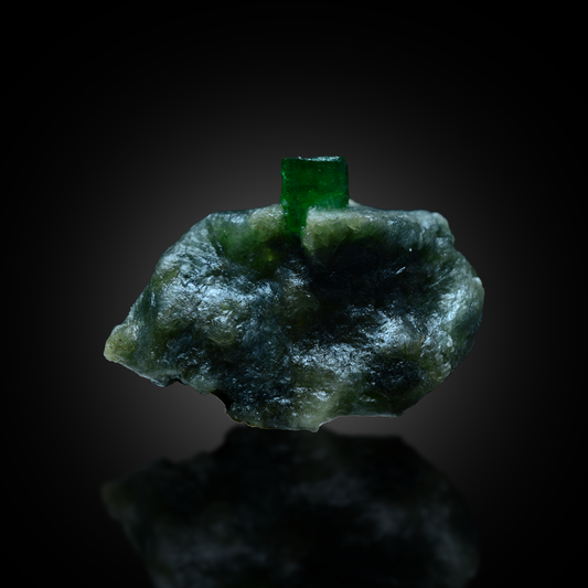 Emerald, Swat Valley, Beryl, 34.5 Carats, 6.9 Grams, Pakistan Mineral, Emerald on Matrix, Green Crystal, Collector Specimen, Heart Chakra, Miniature Specimen, Thumbnail, Gem Quality