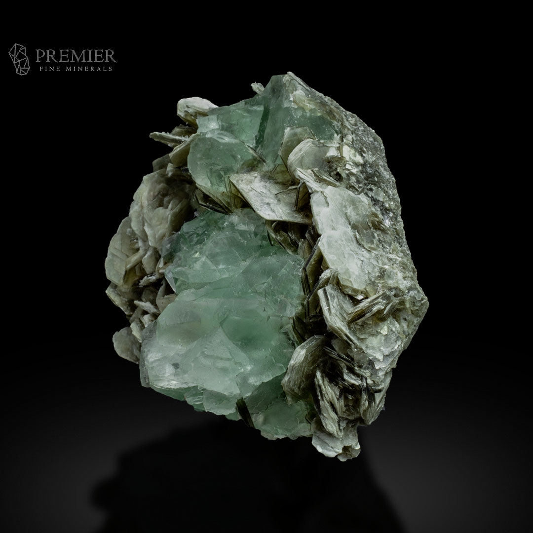 Fluorite, Green Fluorite, Etched Crystal, Muscovite, Mica, Combination Specimen, 233 Grams, 1165 Carats, Pakistan Mineral, Skardu, Raw Crystal, Collector Grade, Cabinet Specimen