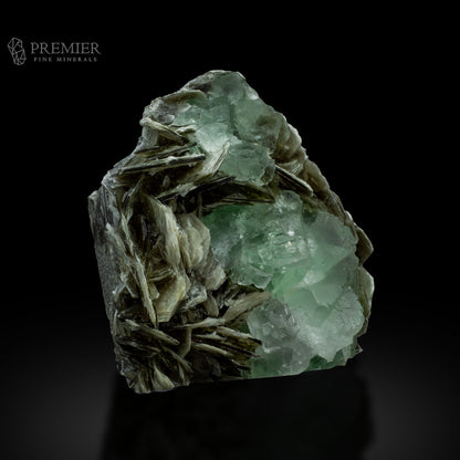 Fluorite, Green Fluorite, Etched Crystal, Muscovite, Mica, Combination Specimen, 233 Grams, 1165 Carats, Pakistan Mineral, Skardu, Raw Crystal, Collector Grade, Cabinet Specimen
