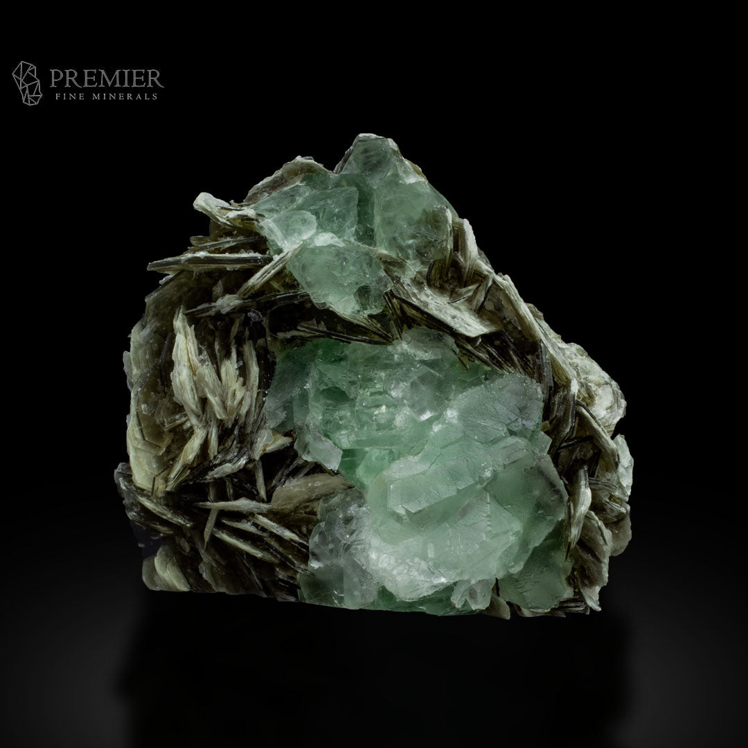 Fluorite, Green Fluorite, Etched Crystal, Muscovite, Mica, Combination Specimen, 233 Grams, 1165 Carats, Pakistan Mineral, Skardu, Raw Crystal, Collector Grade, Cabinet Specimen