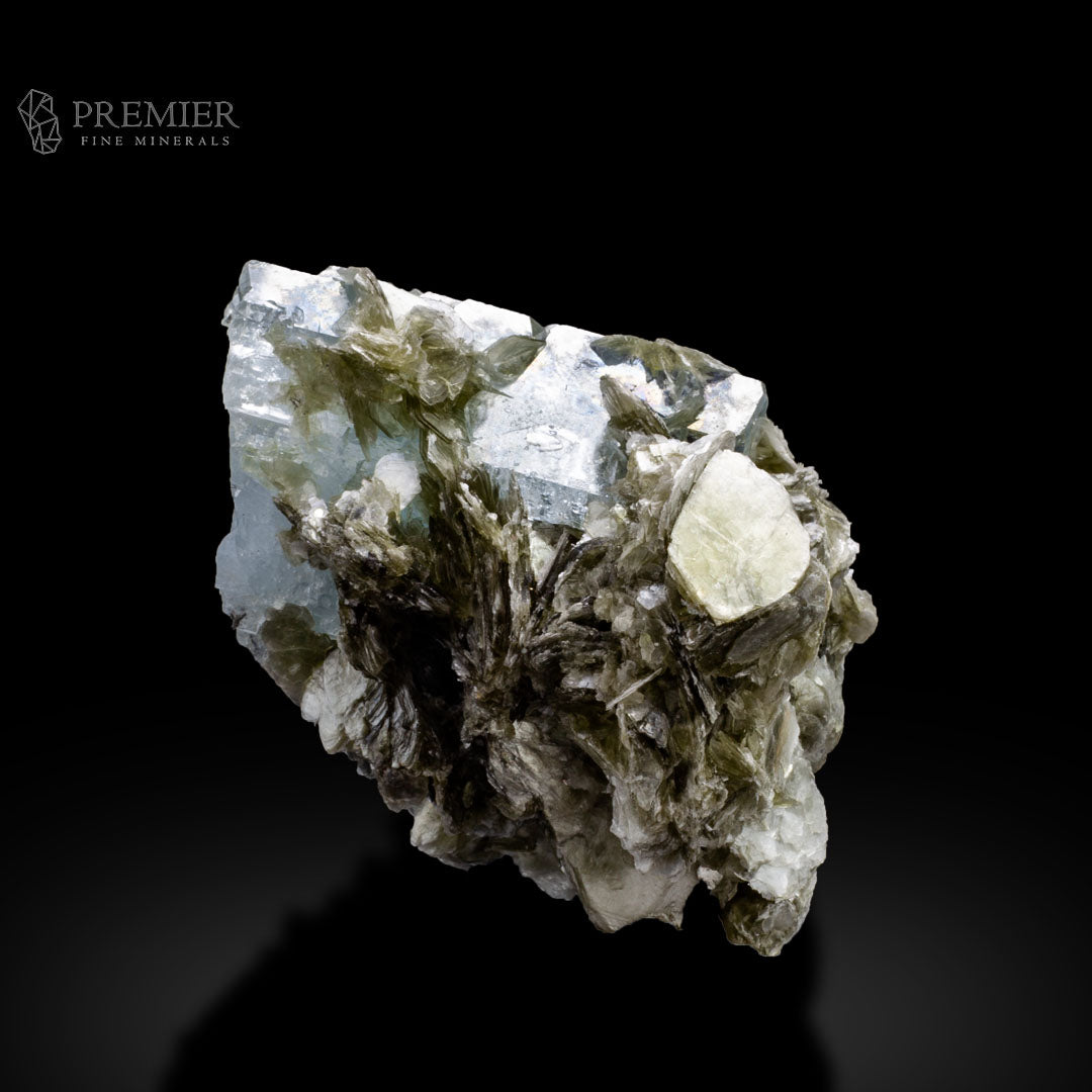 Aquamarine, Beryl, Double Terminated, DT, Mica Inclusion, Muscovite, Cluster, Combination Specimen, 60 Grams, 300 Carats, Pakistan Mineral, Skardu, Raw Crystal, Collector Grade, Miniature Specimen, Unique