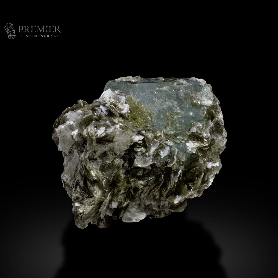 Aquamarine, Beryl, Double Terminated, DT, Mica Inclusion, Muscovite, Cluster, Combination Specimen, 60 Grams, 300 Carats, Pakistan Mineral, Skardu, Raw Crystal, Collector Grade, Miniature Specimen, Unique