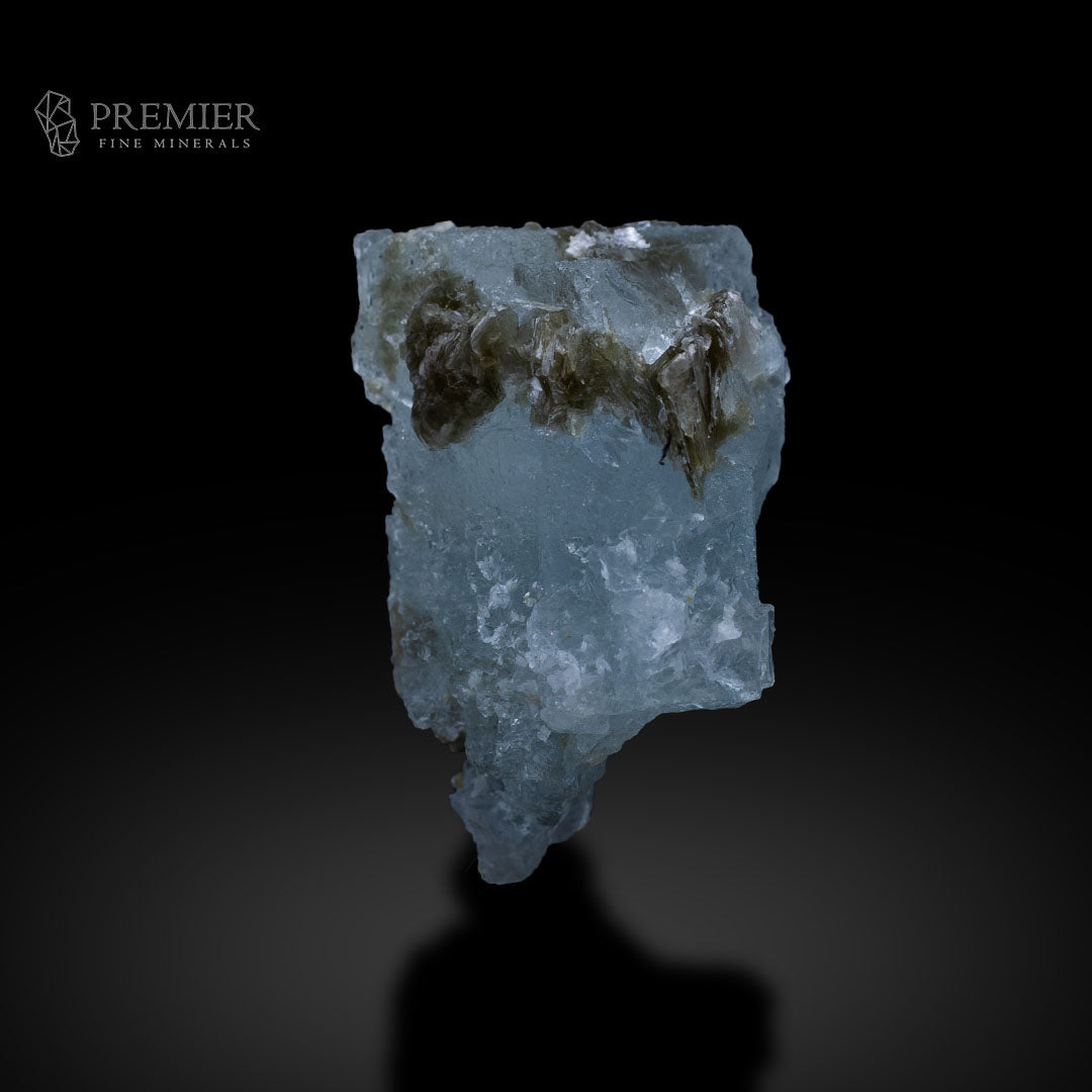 Aquamarine, Beryl, Etched Crystal, Perfect Etched, Mica, Combination Specimen, 35.3 Grams, 176.5 Carats, Pakistan Mineral, Skardu, Raw Crystal, Collector Grade, Miniature Specimen