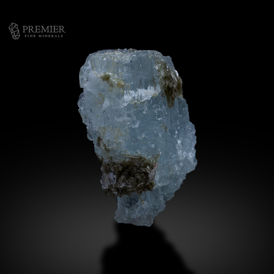 Aquamarine, Beryl, Etched Crystal, Perfect Etched, Mica, Combination Specimen, 35.3 Grams, 176.5 Carats, Pakistan Mineral, Skardu, Raw Crystal, Collector Grade, Miniature Specimen