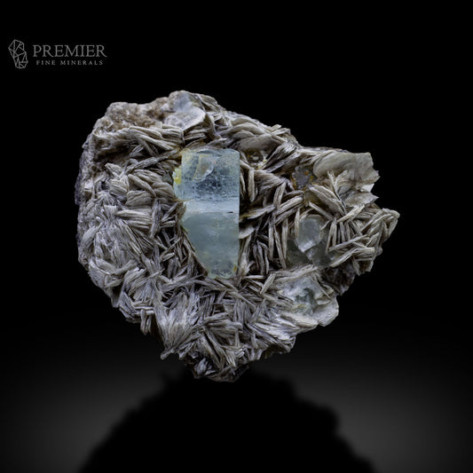 Aquamarine, Beryl, Fluorite, Etched Crystal, Muscovite, Mica, Combination Specimen, Rare Crystal, 198 Grams, 990 Carats, Pakistan Mineral, Skardu, Raw Crystal, Collector Grade, Unique Habit