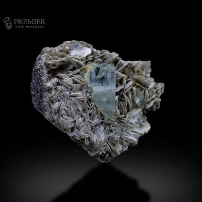 Aquamarine, Beryl, Fluorite, Etched Crystal, Muscovite, Mica, Combination Specimen, Rare Crystal, 198 Grams, 990 Carats, Pakistan Mineral, Skardu, Raw Crystal, Collector Grade, Unique Habit