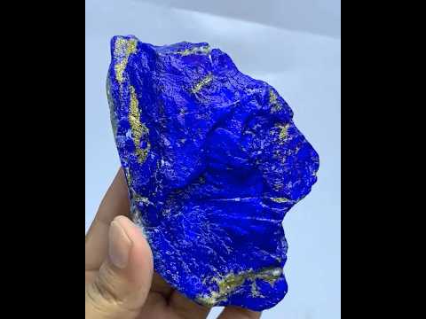 Raw Lapis Lazuli Crystal Deep Blue Color Metallic Golden Pyrite veins with Natural Texture