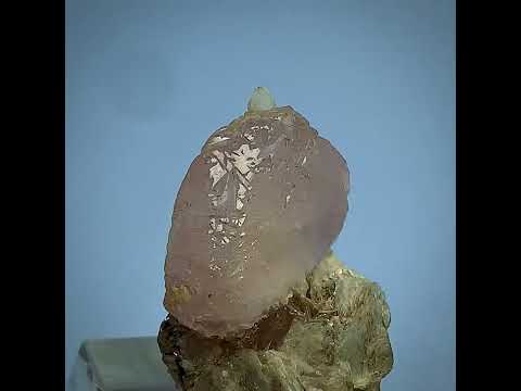 Etched Morganite , Calcite on Matrix - Afghanistan