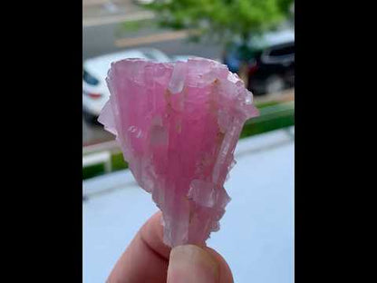 Natural Rubellite Tourmaline Crystal – High-Luster Terminated Afghanistan Specimen