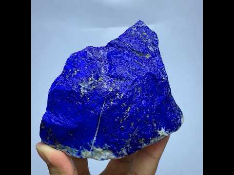 Raw Blue Lapis Lazuli Crystal Specimen with Gold Pyrite Star’s