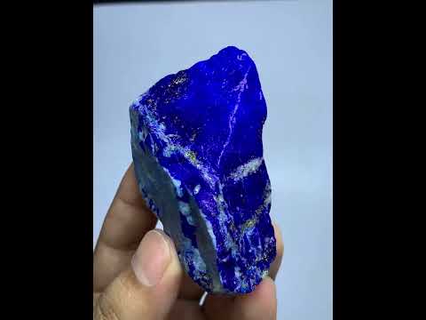 Close-up of Lazurite matrix showing indigo blue tone