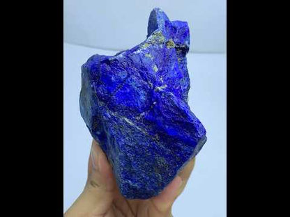 Close-up of Lazurite matrix showing indigo blue tone