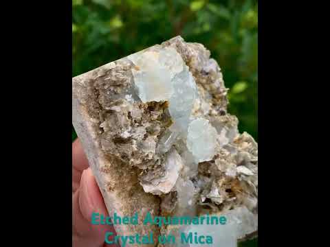 Aquamarine Crystal Cluster, Etched – Natural Matrix – Skardu, Pakistan Mineral Specimen