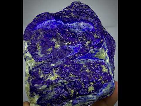 Close-up of Lazurite matrix showing indigo blue tone