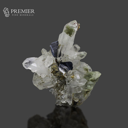 Brookite on Chlorine Quartz Cluster - Pakistan