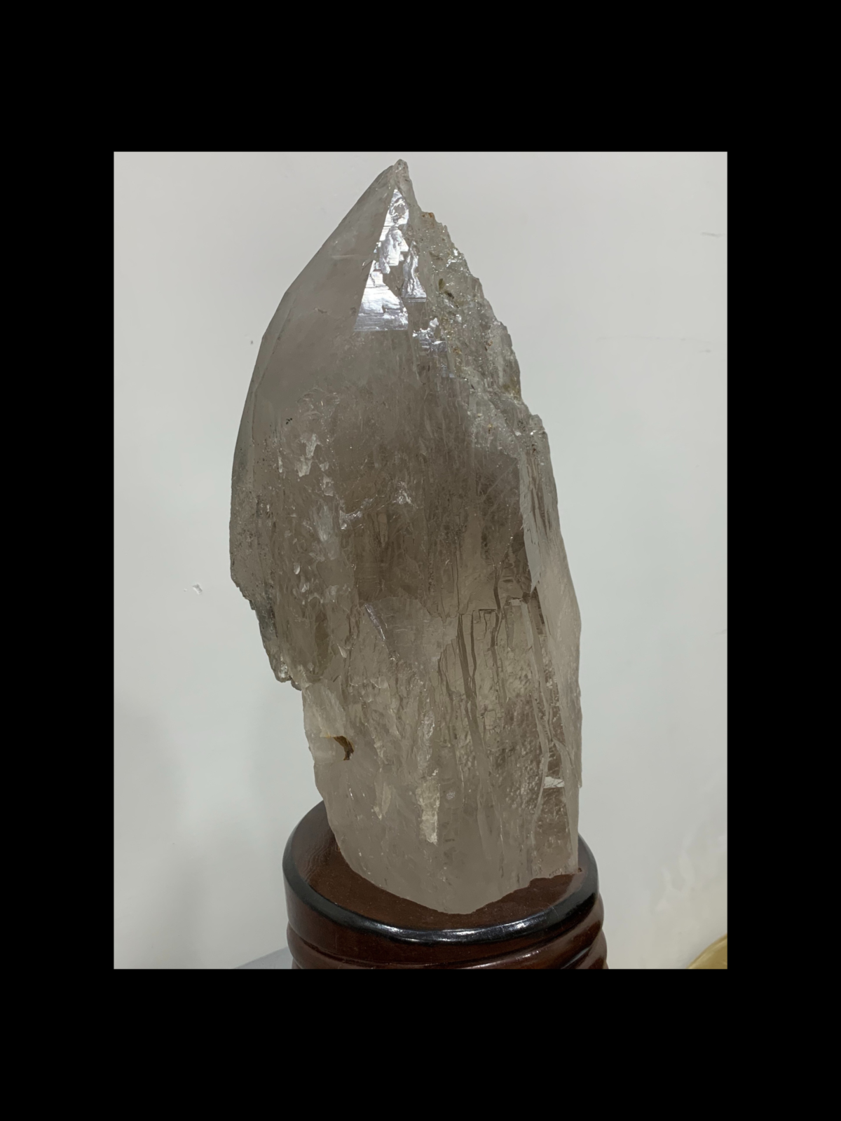 Quartz Terminated Crystal for Sculpture, Large Etched Crystal Point, Natural Stone Decor, Healing Crystal Collection