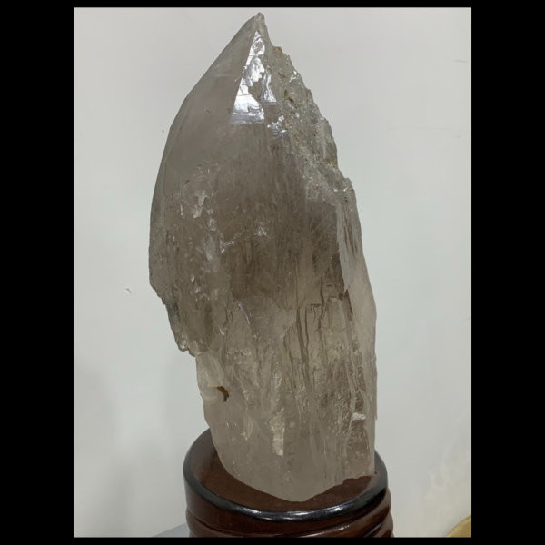 Quartz Terminated Crystal for Sculpture, Large Etched Crystal Point, Natural Stone Decor, Healing Crystal Collection